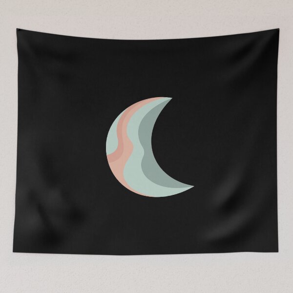 Item preview, Retro Groovy Crescent Moon - 70s Aesthetic designed and sold by Julza Art.