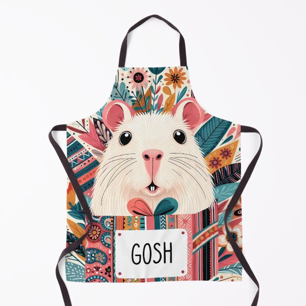 Item preview, Cute Guinea Pig Surprise! - Scandinavian Folk Art by heidiannemorris © designed and sold by FOLK ART FUSION by heidiannemorris.