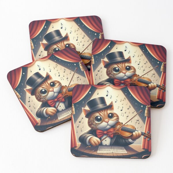 Item preview, cute  ginger musician cat plays the violin,funny cat,Cat Lover,cute cat designed and sold by Expressions-Sel.