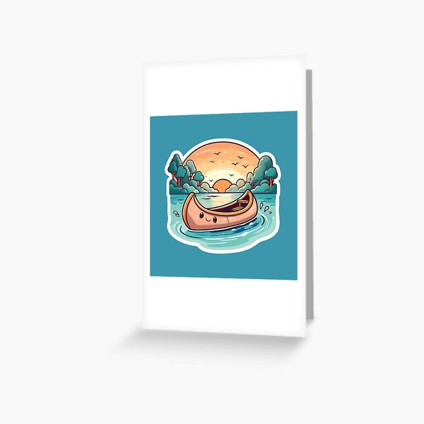 Item preview, Cute Canoe at Sunset Lake designed and sold by PrintBreeze.