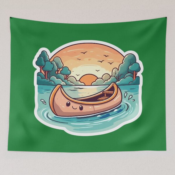 Item preview, Cute Canoe at Sunset Lake designed and sold by PrintBreeze.