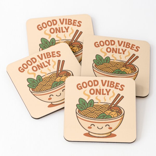 Item preview, Good Vibes Only Cute Ramen Bowl – Kawaii Noodle Food Art designed and sold by The Wonder cabinet.