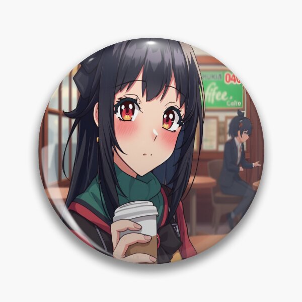 Item preview, Illustration: Introverted emo anime girl who always goes out for coffee. designed and sold by Emo-World-Tour.