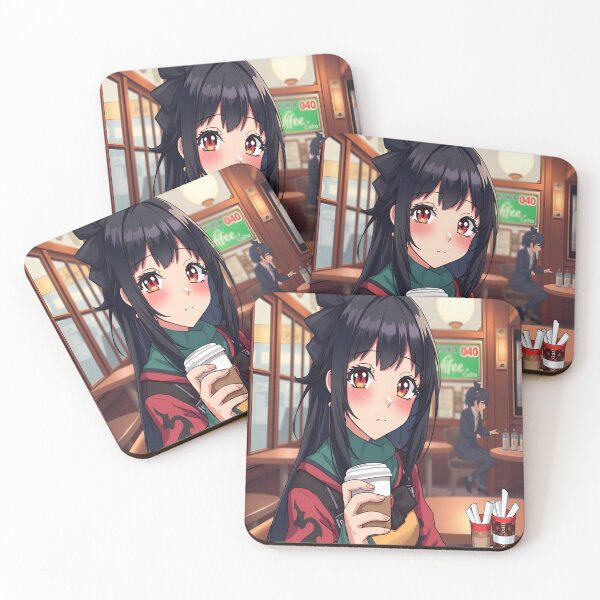 Item preview, Illustration: Introverted emo anime girl who always goes out for coffee. designed and sold by Emo-World-Tour.