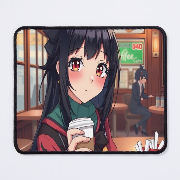 Item preview, Illustration: Introverted emo anime girl who always goes out for coffee. designed and sold by Emo-World-Tour.