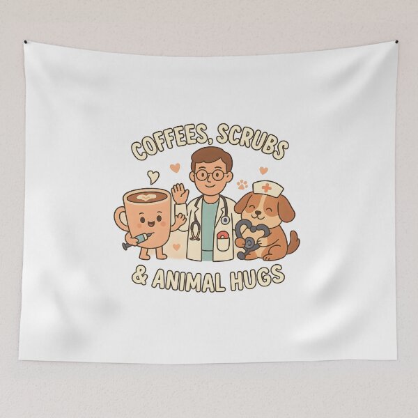 Item preview, Coffee, scrubs & animal hugs designed and sold by Bettybee00.