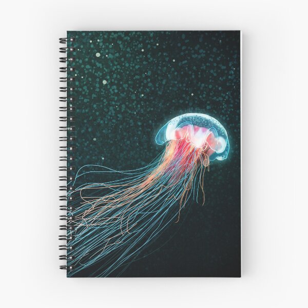 Item preview, Jellyfish in deep ocean digital drawing designed and sold by Krokoneil.