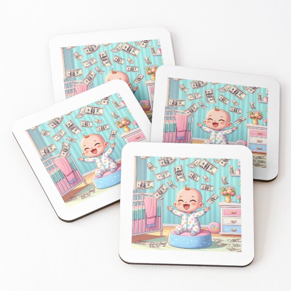 Item preview, BABY PLAYING WITH DOLLARS designed and sold by Catalina Kate.