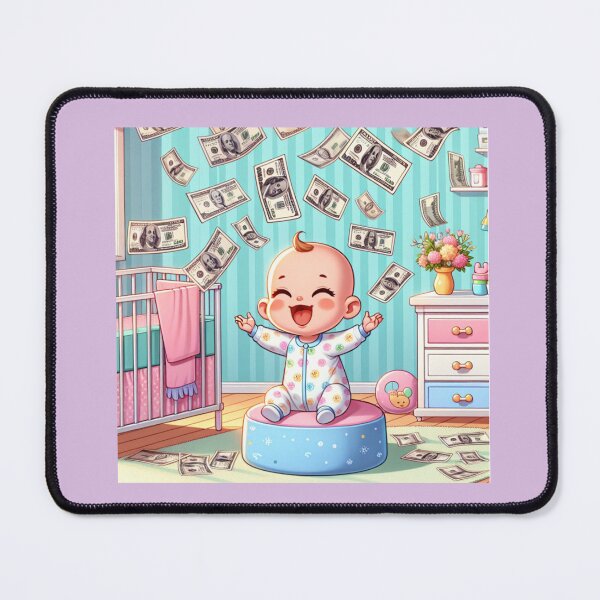 Item preview, BABY PLAYING WITH DOLLARS designed and sold by Catalina Kate.