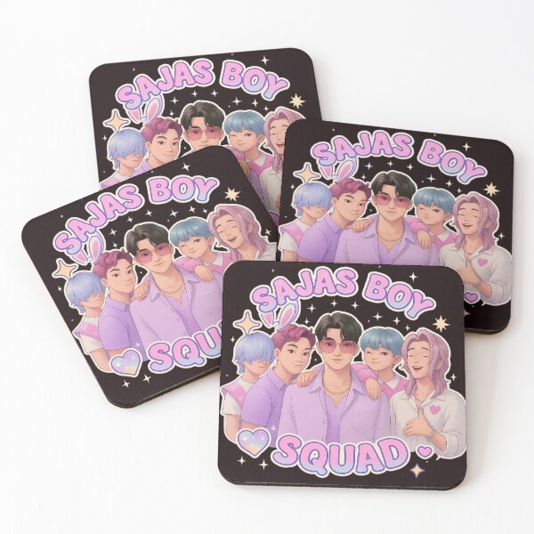 Item preview, Sajas Boy Squad – Cute K-pop Boy Band Fanart in Pastel Aesthetic Style designed and sold by Tohiddesign.
