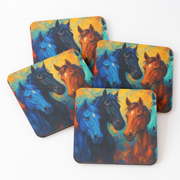 Item preview, Colorful horse portraits unleashed designed and sold by Sigtrix.