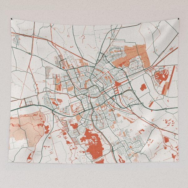 Item preview, Groningen City Map of Netherlands - Bohemian designed and sold by deMAP.