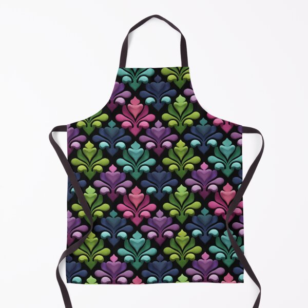 Item preview, Vibrant Textured Floral Pattern on Black Seamless Background. designed and sold by RGShirtWorks.