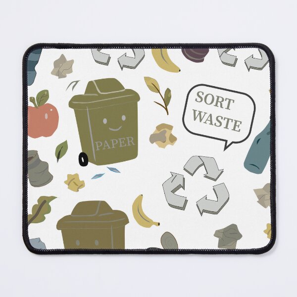 Item preview, Seamless Eco Waste Sorting Pattern designed and sold by CheriTanya.