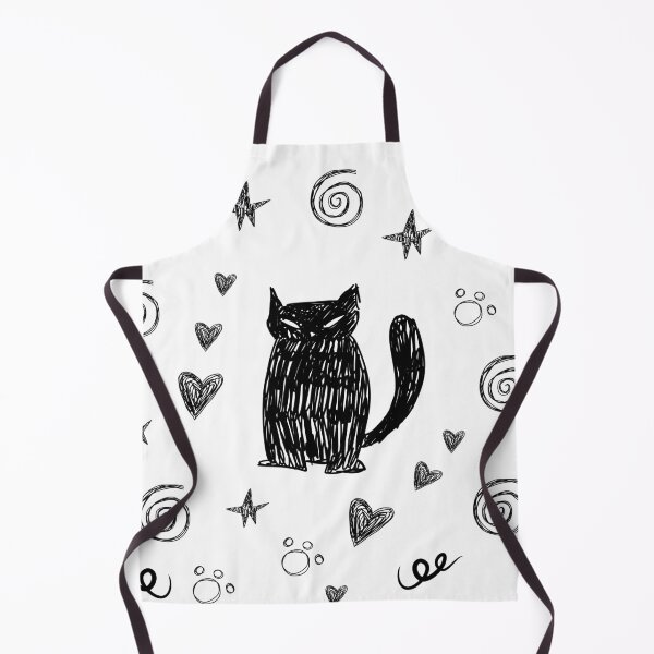 Item preview, Scribbly Black Cat Vibes – Whimsical Pet Art for Cat Lovers designed and sold by TheBeeKindSpace.
