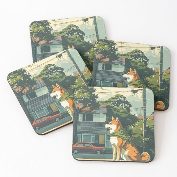 Item preview, Doge sitting on small wall designed and sold by AureliusArtDes.