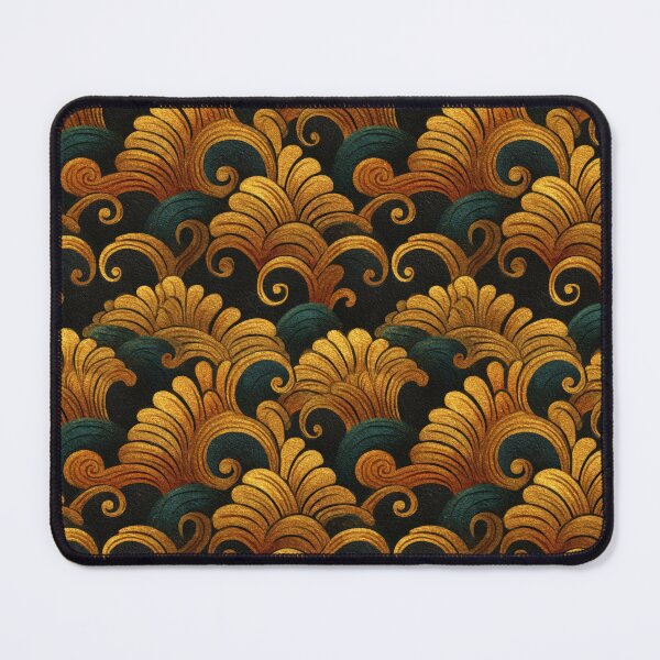 Item preview, Ornate Gold and Teal Seamless Pattern designed and sold by RGShirtWorks.