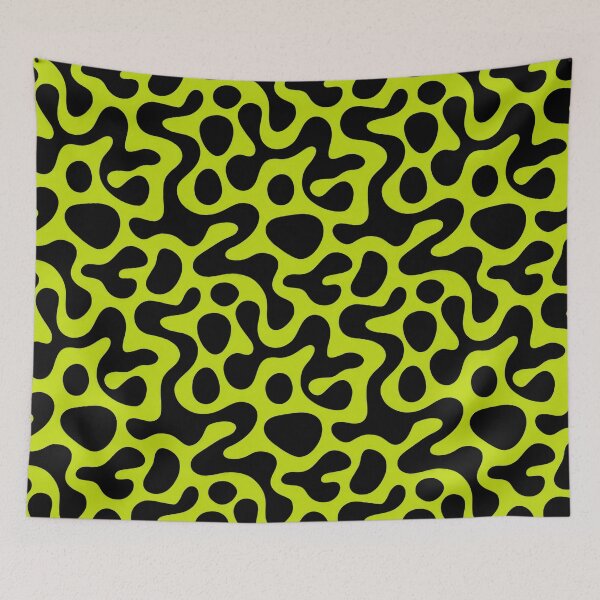 Item preview, Abstract Groovy Lime Green and Black Seamless Pattern. designed and sold by RGShirtWorks.