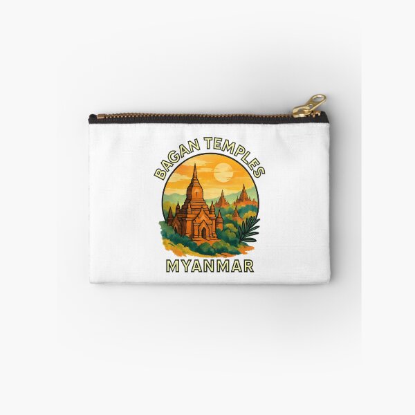 Item preview, Bagan Temples at Sunrise - Myanmar Travel Art designed and sold by inkNext.