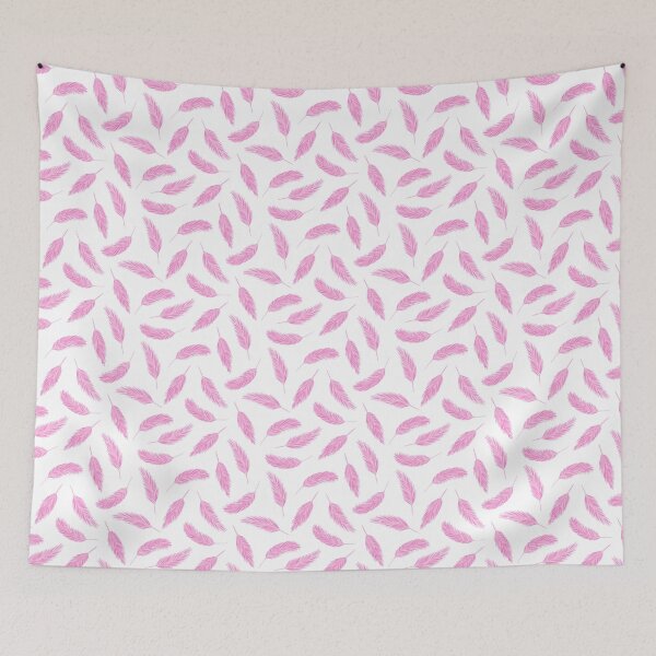 Item preview, Soft Pink Feather Pattern – Seamless Pastel Boho Design designed and sold by SMHaven93.
