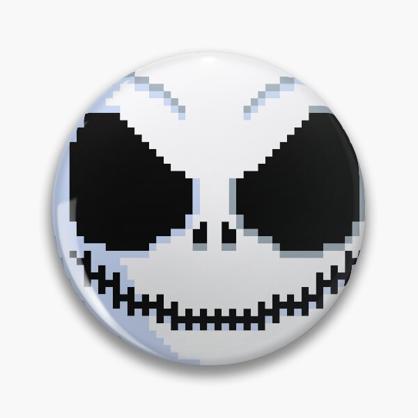 Item preview, The Nightmare Before Christmas 'Jack Skellington' Pixel Art Portrait designed and sold by Breadbin Art.