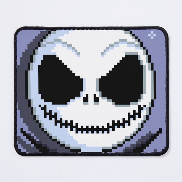 Item preview, The Nightmare Before Christmas 'Jack Skellington' Pixel Art Portrait designed and sold by Breadbin Art.
