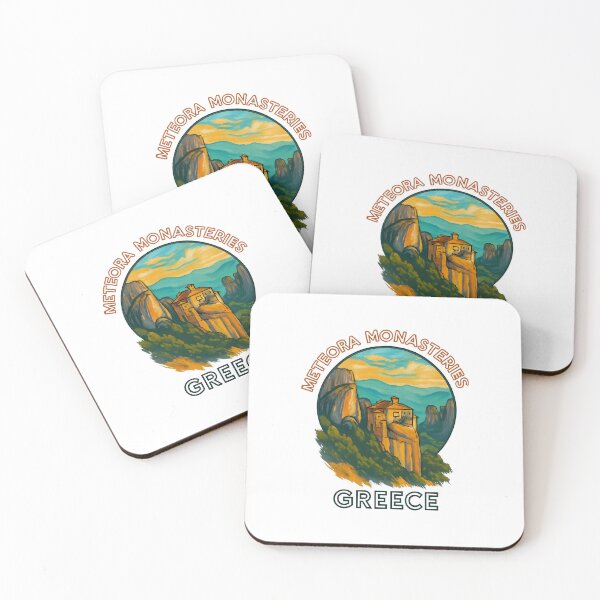 Item preview, Meteora Monasteries - Greece Travel Art designed and sold by inkNext.