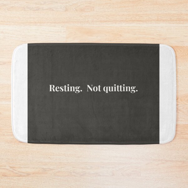 Item preview, Resting not quitting – soft mental health quote for quiet strength and recovery designed and sold by KWkindwaves.
