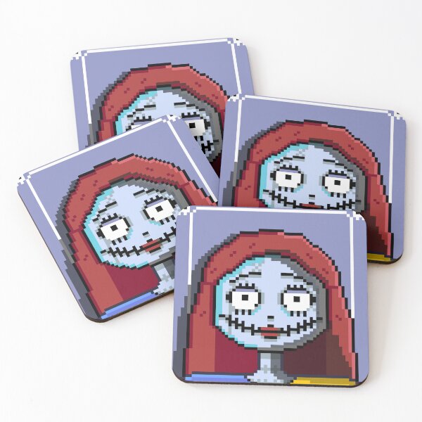 Item preview, The Nightmare Before Christmas 'Sally' Pixel Art Portrait designed and sold by Breadbin Art.