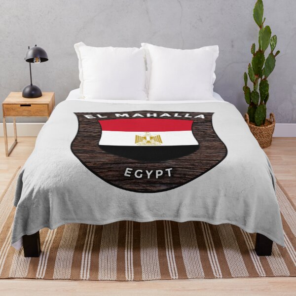 Item preview, El Mahalla Egypt Emblem Flag designed and sold by World Designs.