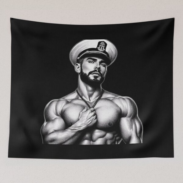 Item preview, Sailing By Tom of Finland Tribute Gay Pride Graphic Design designed and sold by ItsAKinkThing.