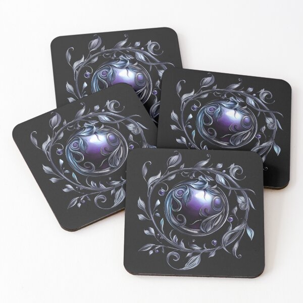 Item preview, Mystic Nightshade Orb – Enchanted Botanical Emblem designed and sold by Bellaleo21.