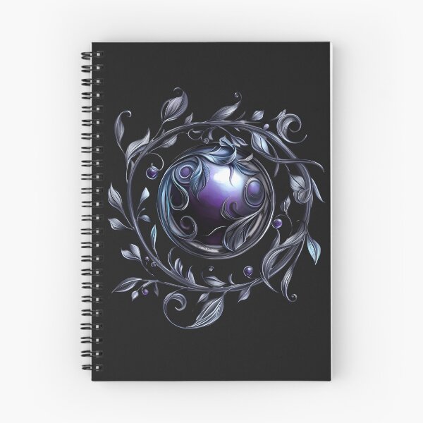 Item preview, Mystic Nightshade Orb – Enchanted Botanical Emblem designed and sold by Bellaleo21.