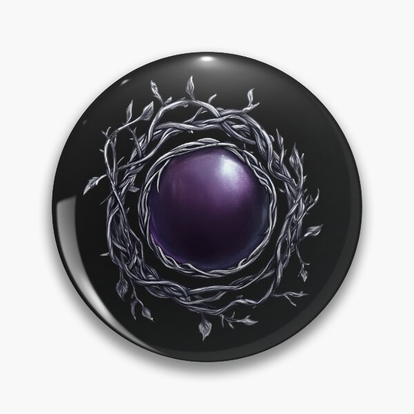 Item preview, Mystic Nightshade Orb – Enchanted Botanical Emblem designed and sold by Bellaleo21.