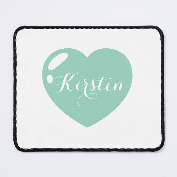 Item preview, Kirsten Name with Mint Green Heart  designed and sold by Monika Howarth.