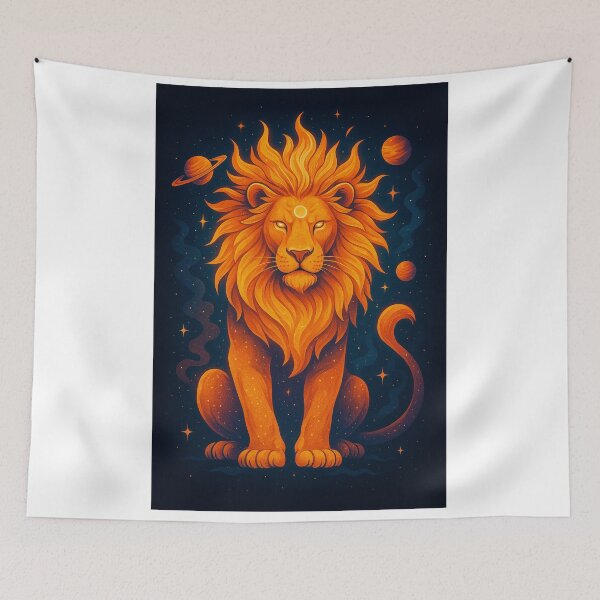 Item preview, Celestial Lion Majesty – Cosmic King Art Print | Cosmic Core Collection designed and sold by Domci.