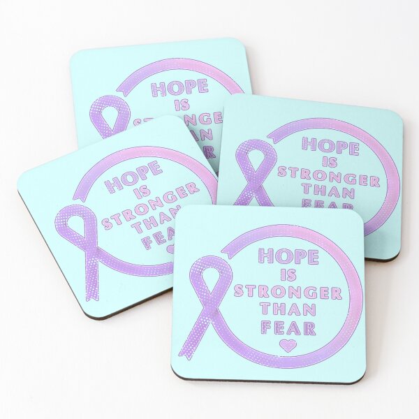 Item preview, Hope Is Stronger Than Fear – Purple Cancer Awareness Ribbon designed and sold by CreativeKami.