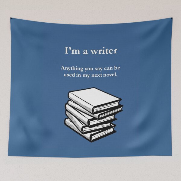 Item preview, I'm a writer (white and blue) designed and sold by carmencuarzo.