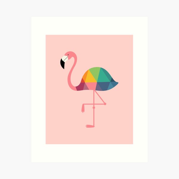 Rainbow Flamingo Art Print