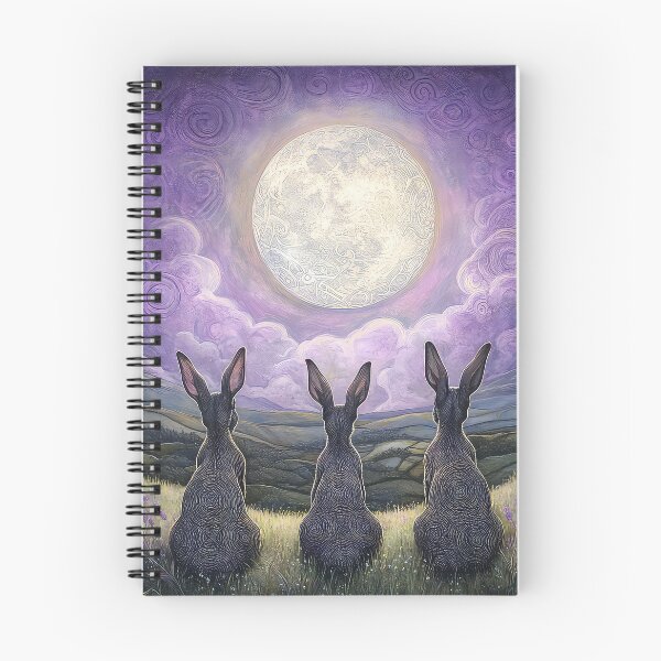 Item preview, Three Hares Moon Gazing Art designed and sold by thewandswant.