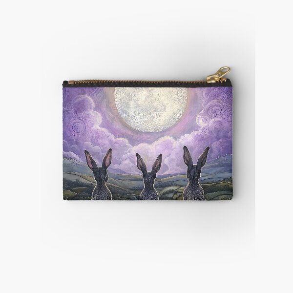 Item preview, Three Hares Moon Gazing Art designed and sold by thewandswant.