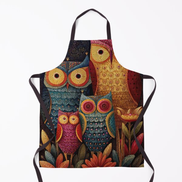 Item preview, 4 four owls Naive art  designed and sold by thewandswant.