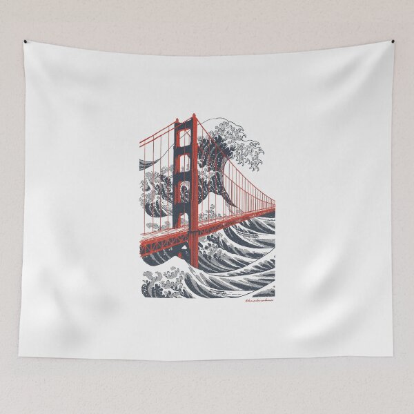 Item preview, San Francisco Golden Gate - The Great Wave designed and sold by BUABUABUA.