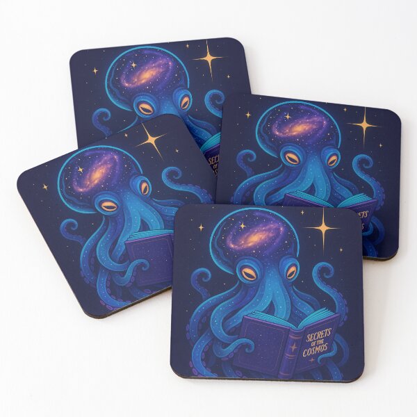 Item preview, Cosmic Octopus Reading Secrets of the Universe – Galaxy Head Space Art designed and sold by Domci.