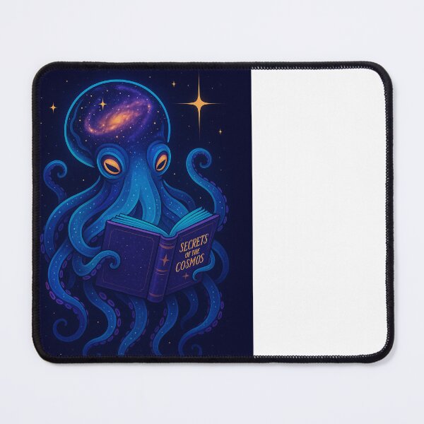Item preview, Cosmic Octopus Reading Secrets of the Universe – Galaxy Head Space Art designed and sold by Domci.