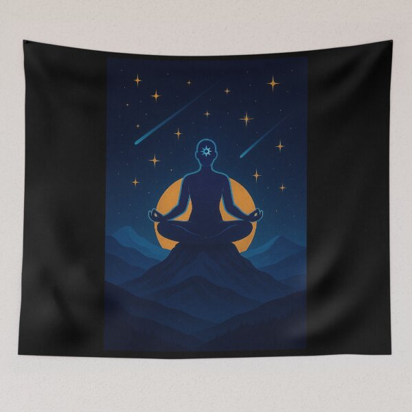 Item preview, Cosmic Meditation on a Mountain – Third Eye Enlightenment in Space designed and sold by Domci.