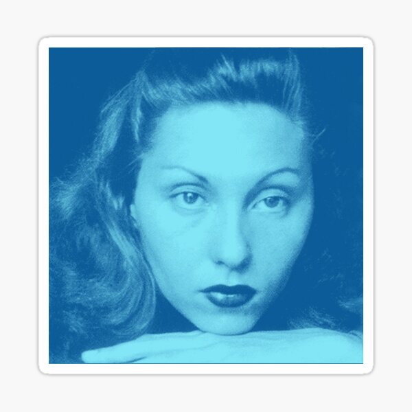 Clarice Lispector in blue Sticker