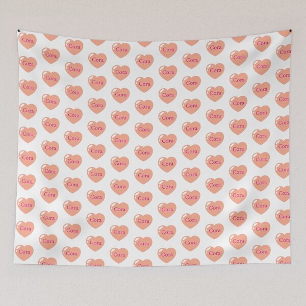 Item preview, Cora Name with Orange Heart  designed and sold by Monika Howarth.