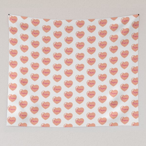 Item preview, Emma Name with orange Heart  designed and sold by Monika Howarth.
