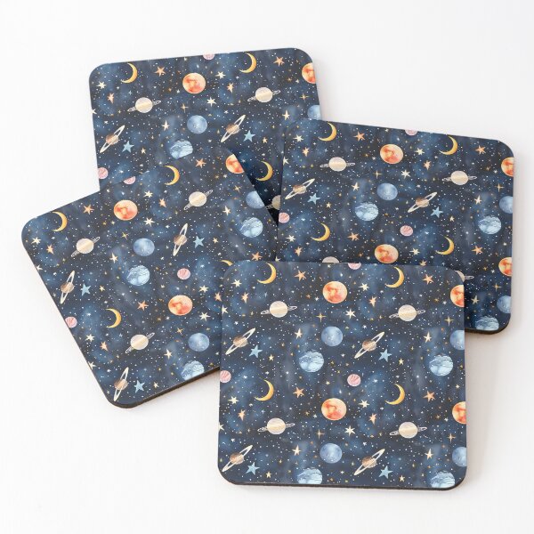 Item preview, Whimsical Outer Space Pattern with Planets and Stars designed and sold by GoDesign1.